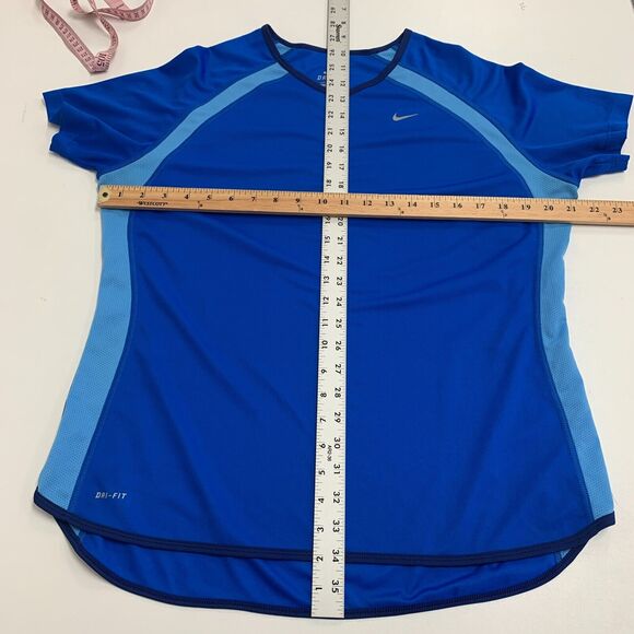 Nike Dri Fit V Neck Tee Womens XL Extra Large Harbor Vented Performance Shirt - Picture 7 of 12